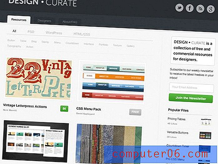 Обявяване на дизайн Curate: Безплатни и ресурси за дизайнери