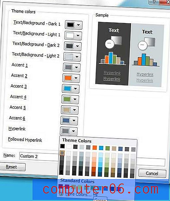 Как да промените цвета на хипервръзката в Powerpoint 2010