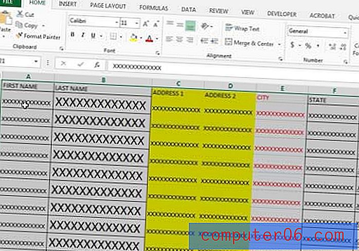 Fjerne celleformatering i Excel 2013