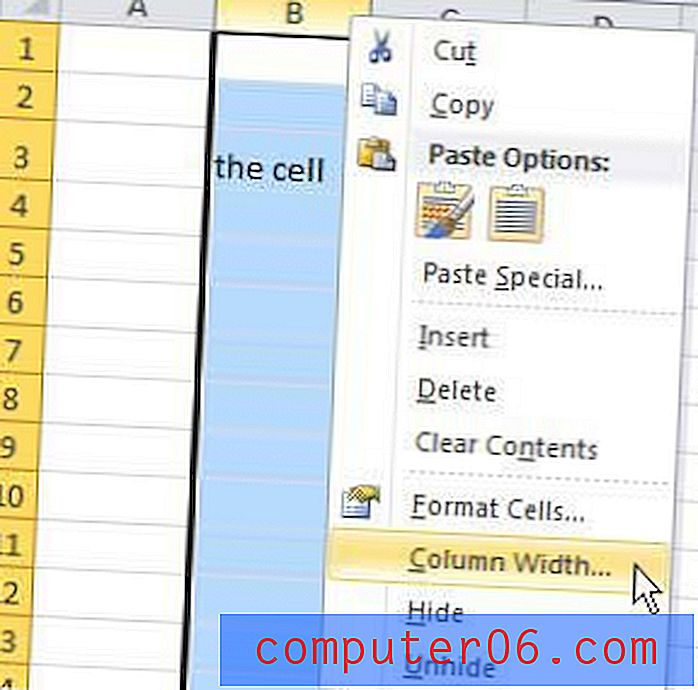Как да промените размера на клетка в Excel 2010