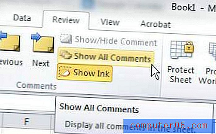 Kuidas kommentaare printida rakenduses Excel 2010