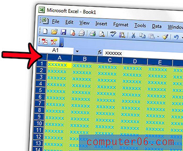 Как да изчистите цялото форматиране в Excel 2003