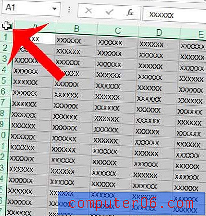 Změna písma listu celého listu v aplikaci Excel 2013