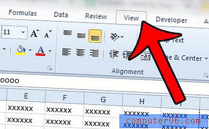 Как да видите зоната за печат в Excel 2010