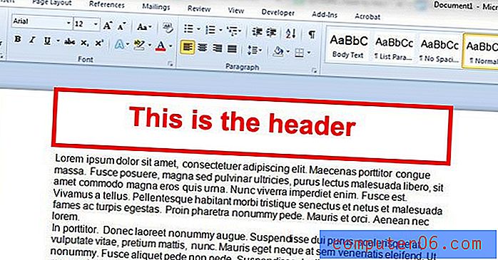Hvordan redigere en overskrift i Word 2010