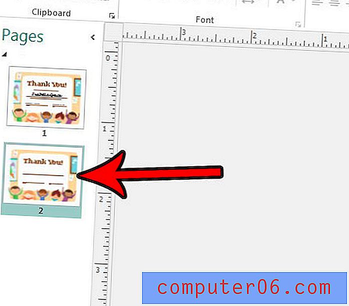 Slik setter du inn en duplikatside i Publisher 2013