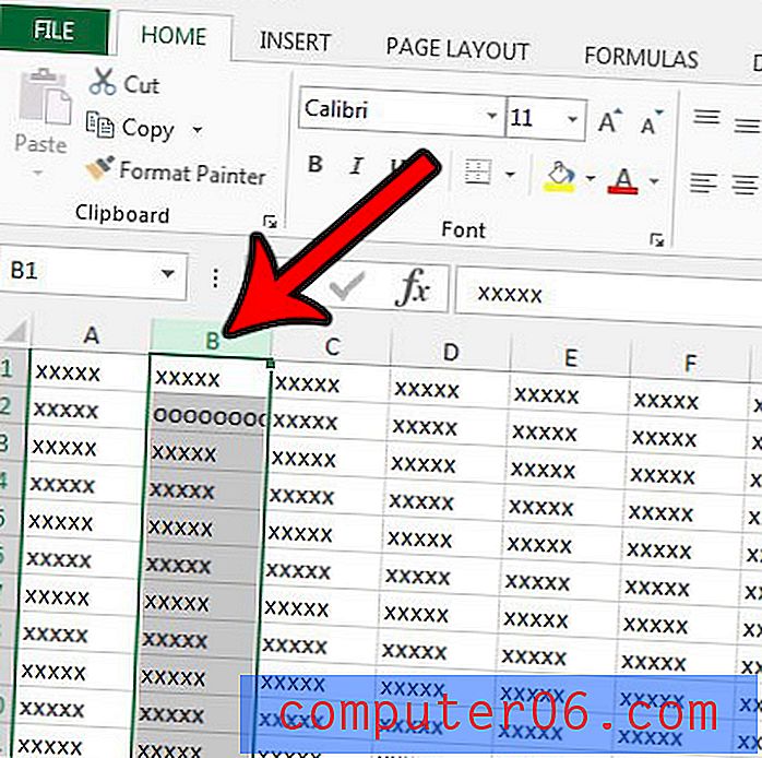 Come ingrandire una cella in orizzontale in Excel 2013