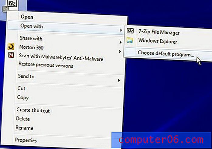 Výchozí program ZIP systému Windows 7
