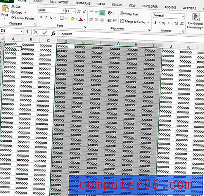 Отпечатайте селекция от клетки в Excel 2013