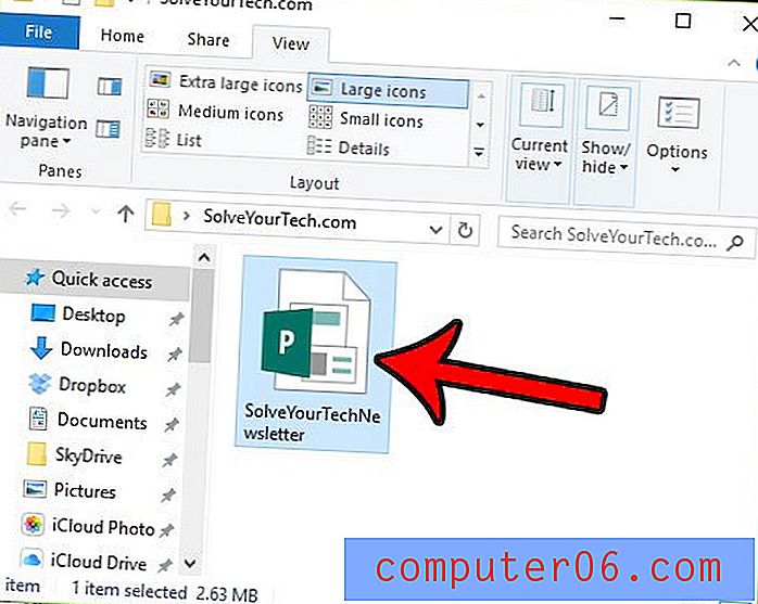 Hvordan konvertere PUB til PDF i Microsoft Publisher 2013