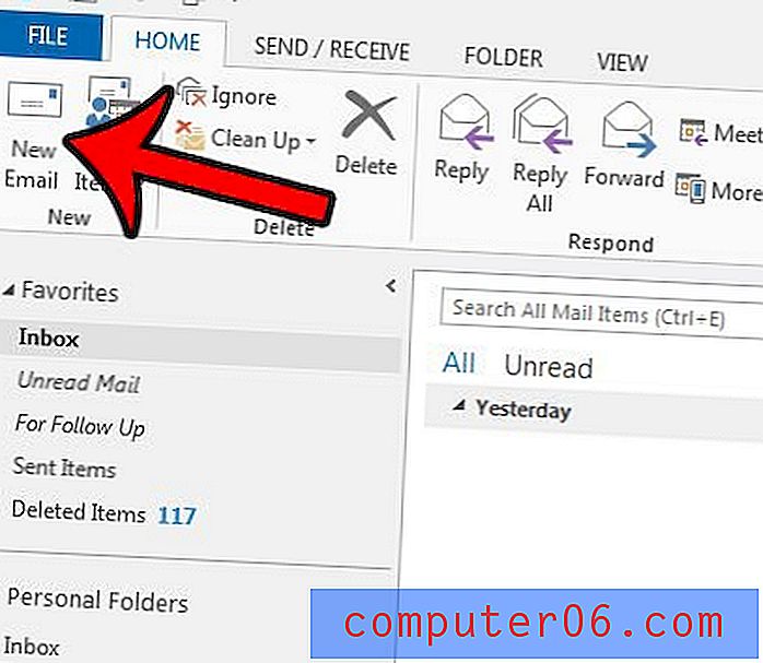 Kuidas luua Outlook 2013 Outlooki e-posti mall