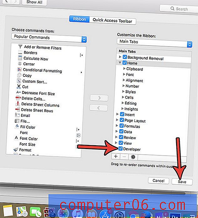 So aktivieren Sie die Registerkarte "Entwickler" in Excel für Mac