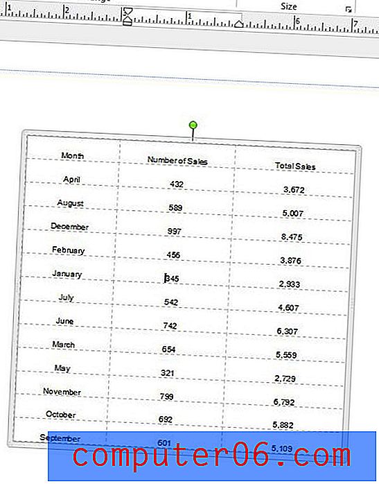 Kuidas peita ruudustikke Publisher 2013 tabelis