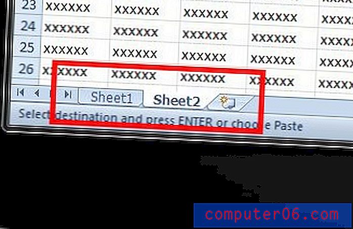 Как да разкриете работен лист в Excel 2010