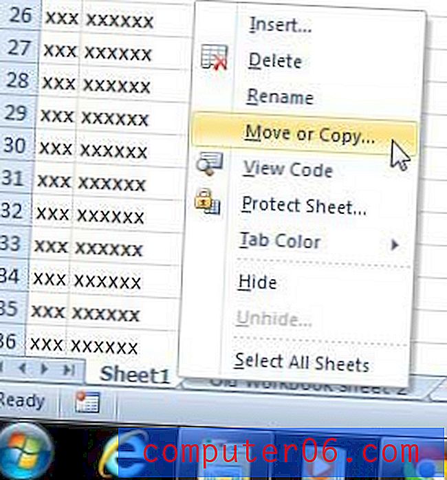 Kuidas töölehte Excel 2010 töövihikute vahel teisaldada