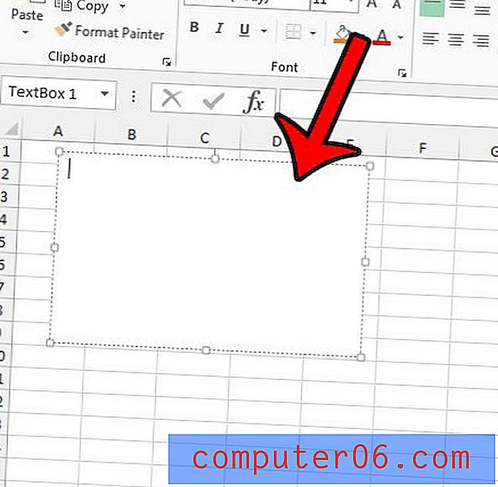 Как да добавите граница към текстово поле в Excel 2013