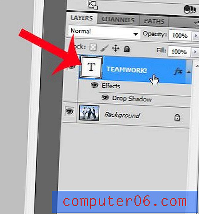 Cómo mover una capa de texto en Photoshop CS5