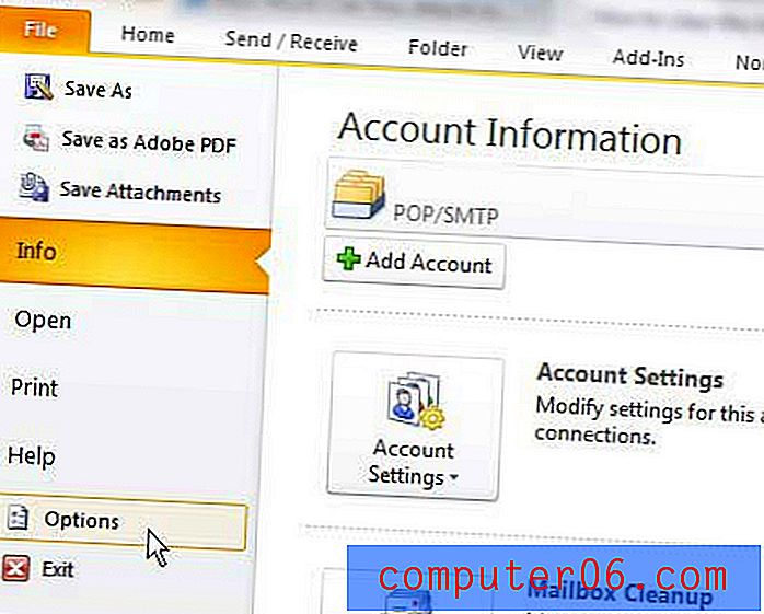 Jak vymazat seznam automatického dokončování v aplikaci Outlook 2010