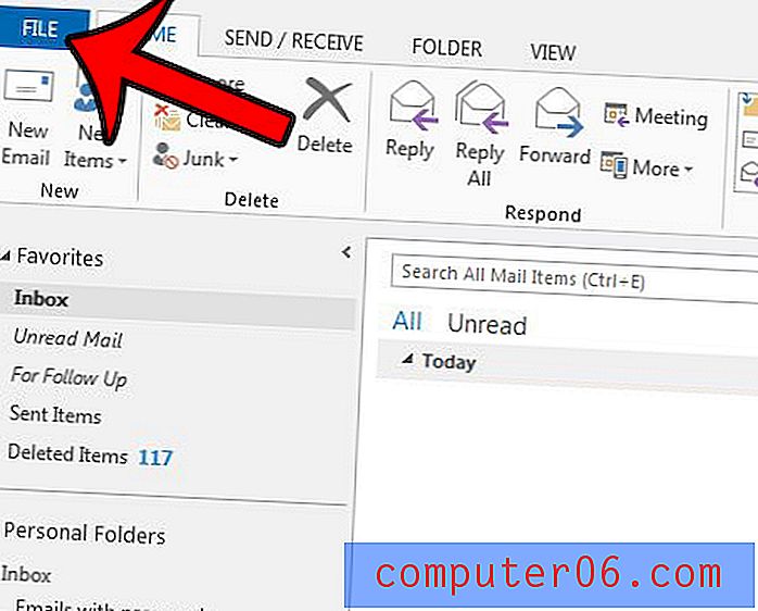 Cómo habilitar el recordatorio de archivos adjuntos en Outlook 2013