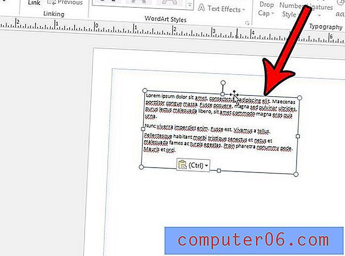 Kako izbrisati tekstni okvir u programu Publisher 2013