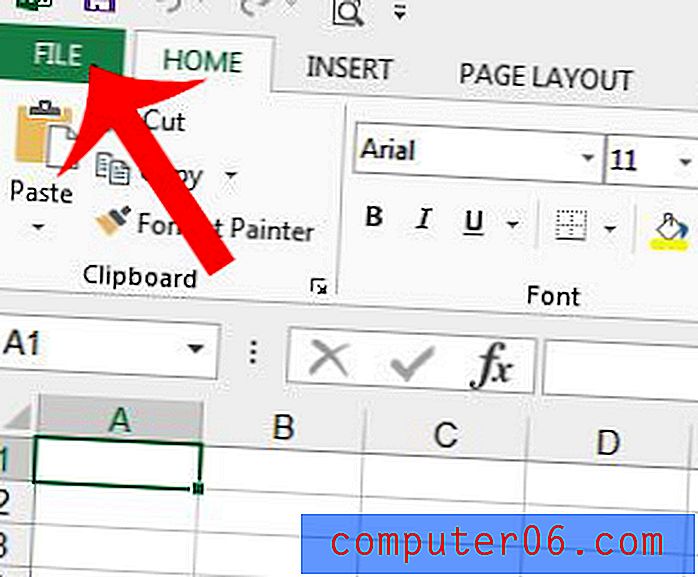 Как да промените Gridline Color в Excel 2013
