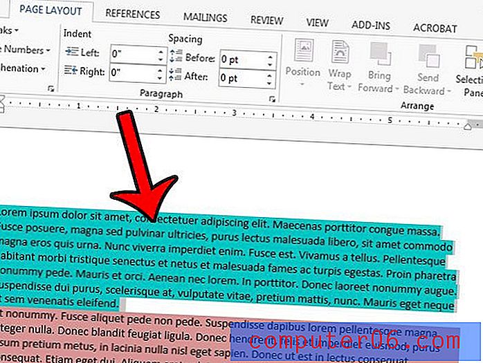 Как да премахнете подчертаването на текст в Word 2013