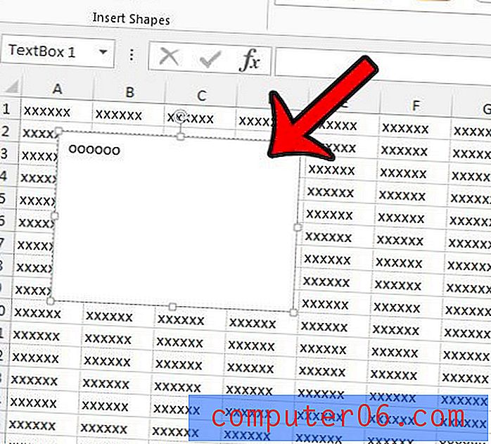 Как да се отървете от границата с текстово поле в Excel 2013