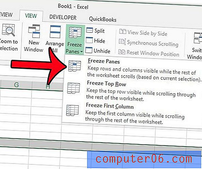 Cómo congelar una fila en Excel