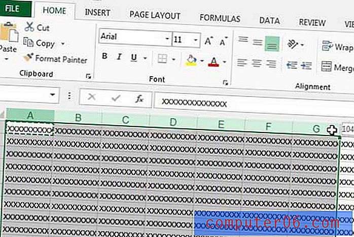 Как да направите няколко ширини на колоните еднакви в Excel 2013